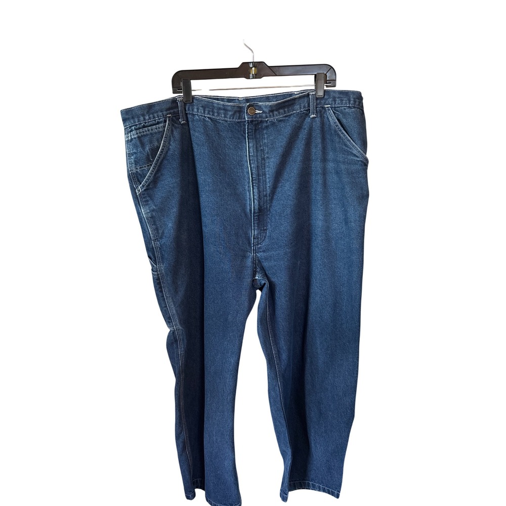 Roebucks Carpenter Jeans Mens 46x30 Blue Utility Workwear Denim 12303